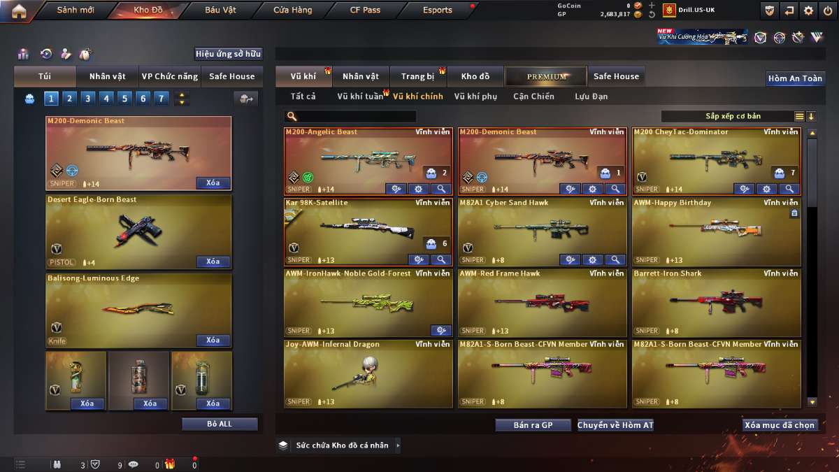 shop acc cf uy tin gia re